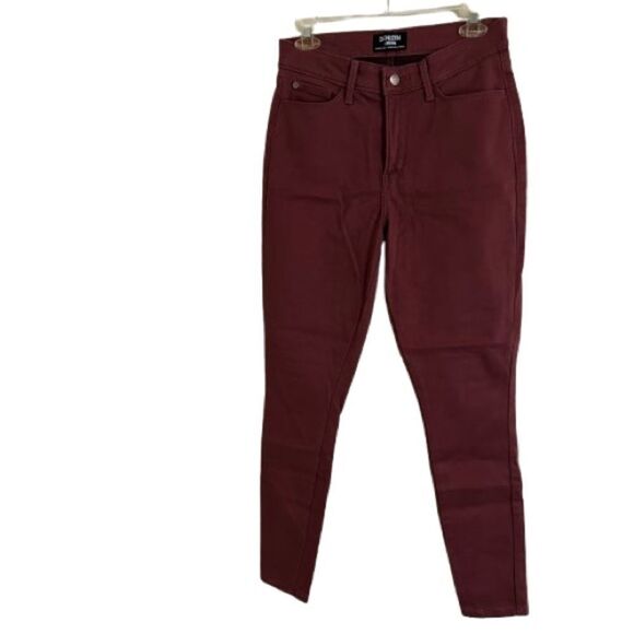 DENIZEN from Levi's High Rise Super Skinny Jeans Womens 8 Red Maroon - Picture 1 of 7